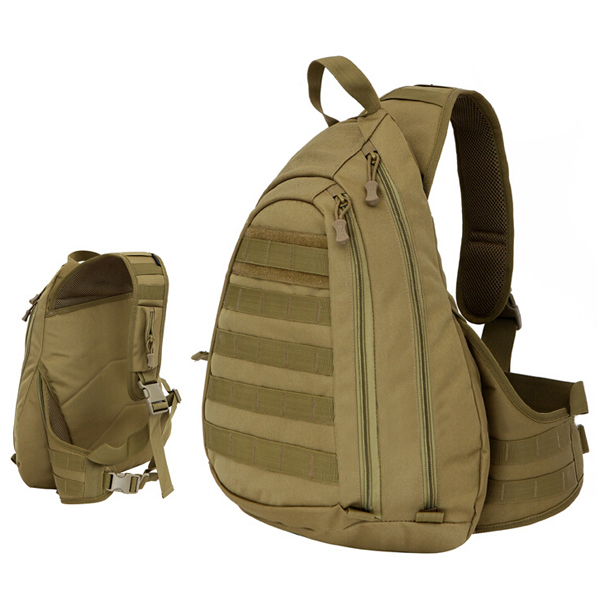 Men's Outdoor Camouflage Bag Large Capacity Chest Bag Messenger—2